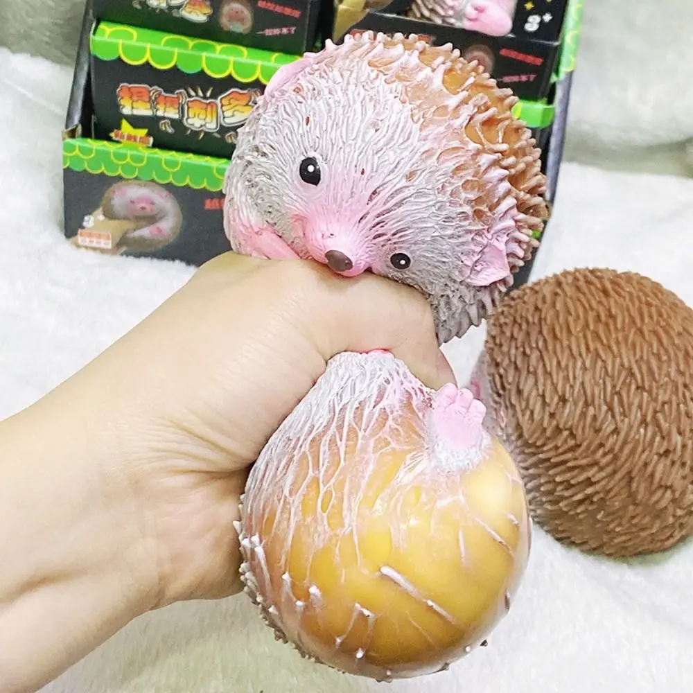 Stress Ball Animals Cartoon Hedgehog Decompression Toys TPR Quick Rebound Fidget Toys Kids Fun Squeeze Toys Halloween