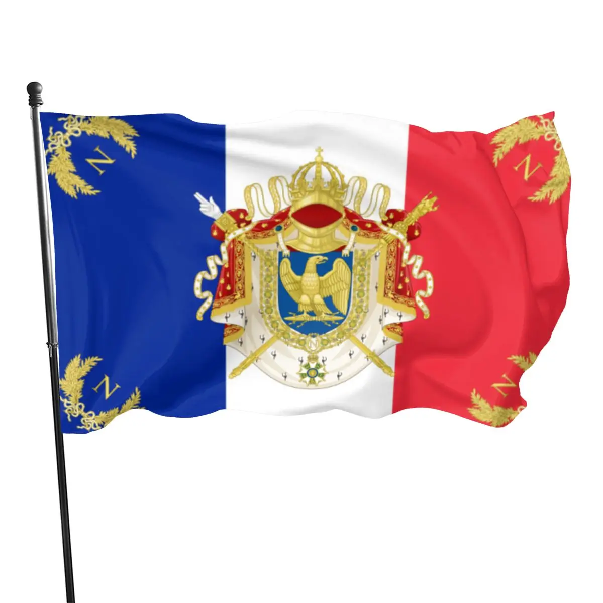Royal Standard of Napoleon III of France Flag Cords Second French Empire Small Flags Indoor and Outdoor Decoration for Women Men
