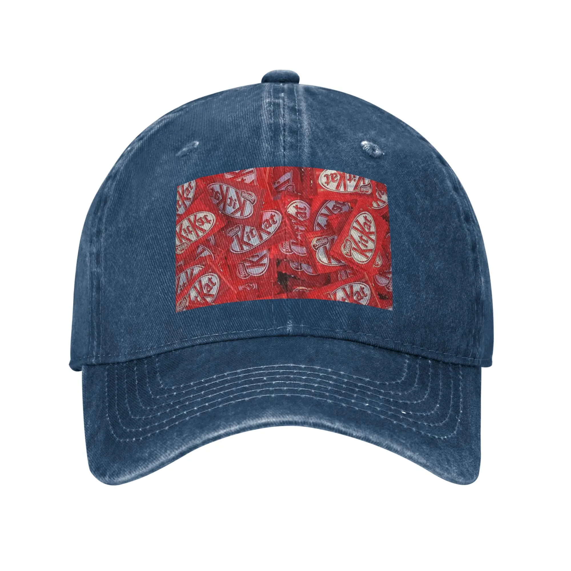 Gorra de béisbol informal con diseño de barra de chocolate Kit Kat, gorra ajustable de verano unisex