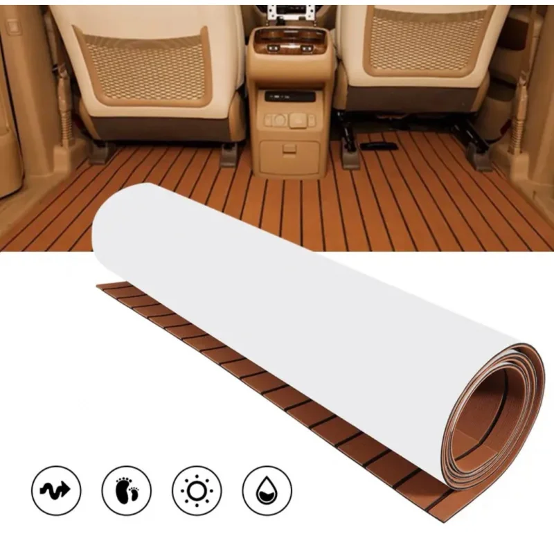 [Piso de barco/deck de espuma EVA antiderrapante] 240 cm × 60 cm RedLuck Blueprint Barcos de atualização de teca falsa, RVs, mais! Marinha