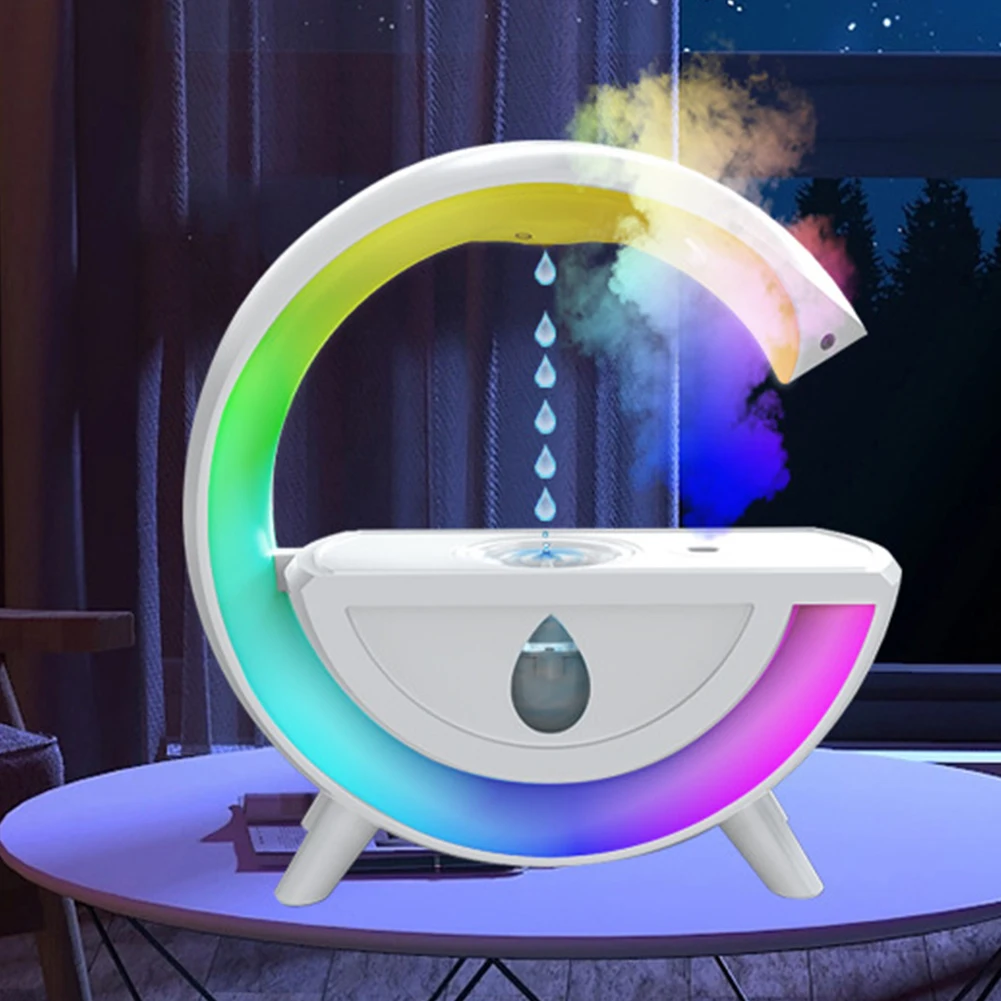 Water Droplet Air Humidifier 350ml Anti-gravity Aroma Diffuser RGB Night Light Weightless Sprayer Ultrasonic Cool Mist Maker