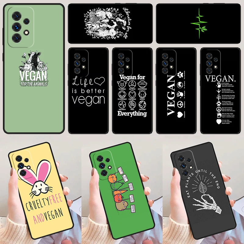 Vegan Friends Not Food phone case For Samsung Galaxy A42 A31 A40 A51 A71 A32 A80 A91 A52 A72 A73 A20e A21S A50 A70 A11 A12 Cover