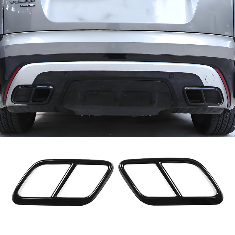 For Land Rover Range Rover Velar 2017 2018 2019 2020 2022 2023 Car Accessories Stainless Steel Tail Pipe Exhaust Cover Trim