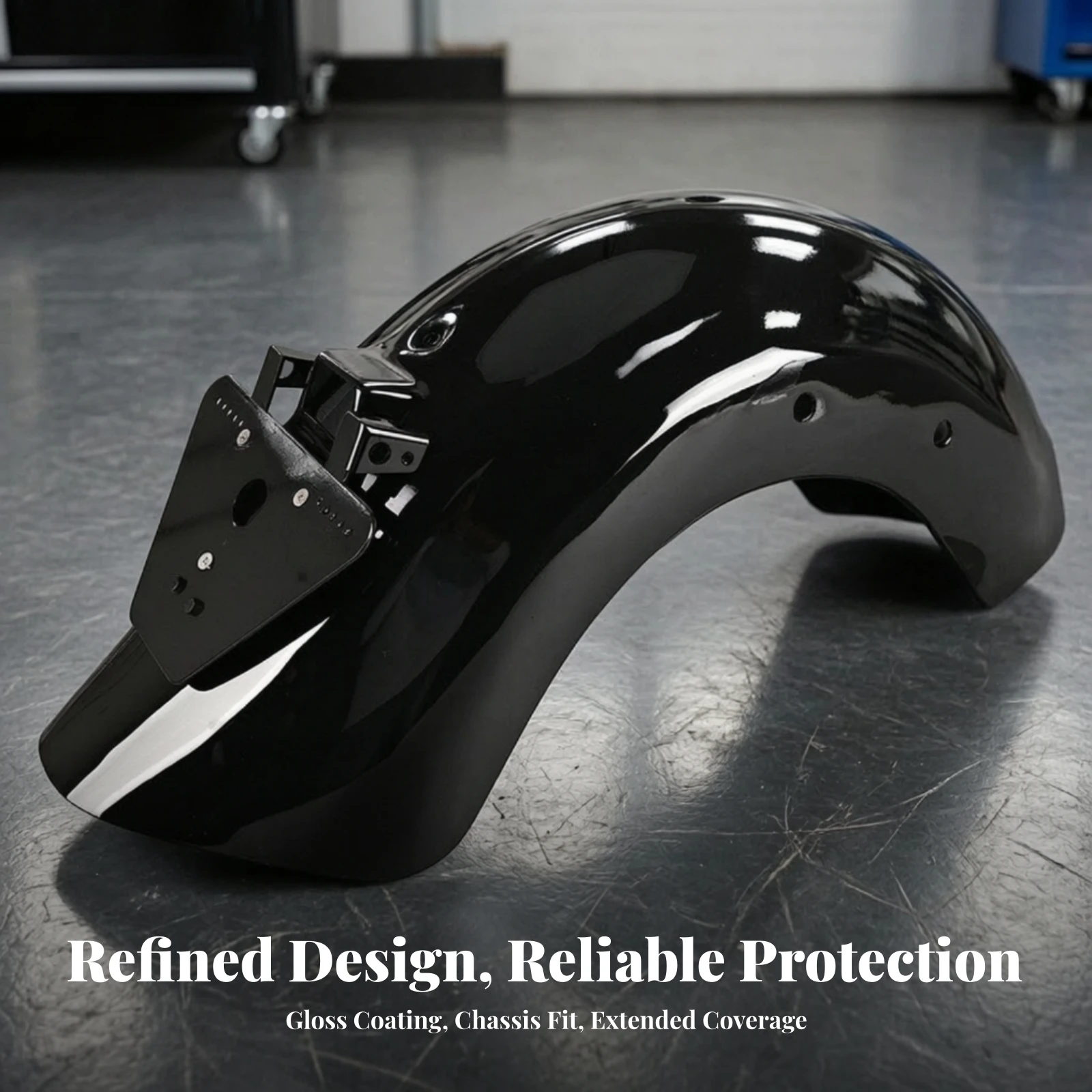 Motorcycle Rear Mudguard Long-Lasting Rear Mudguard with Mounting Bracket Mudguard Extender Stable High Hardness for Riders