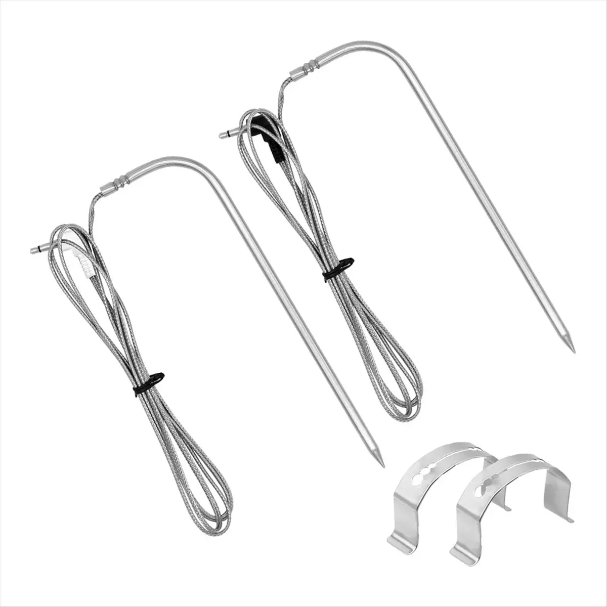 ETRT Replacement Meat Probe for Pellet Gril,Stainless Steel Thermometer Meat Probe with Probe Clip Accessories