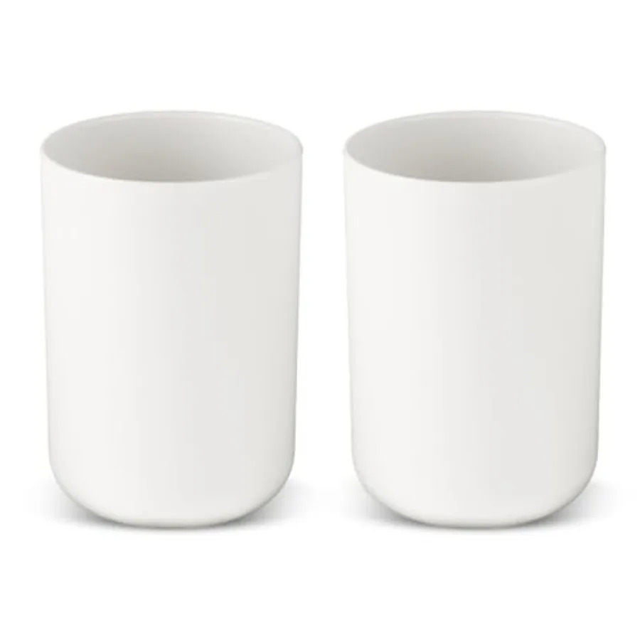 

2Pcs Unbreakable Bathroom Tumbler, Dishwasher Safe Drink Cup, Mouthwash Cups, Easy to Clean