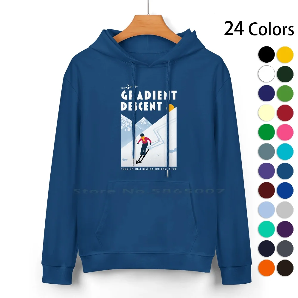 Enjoy Gradient Descent Pure Cotton Hoodie Sweater 24 Colors Ml Machine Learning Computer Science Data Science Statistics