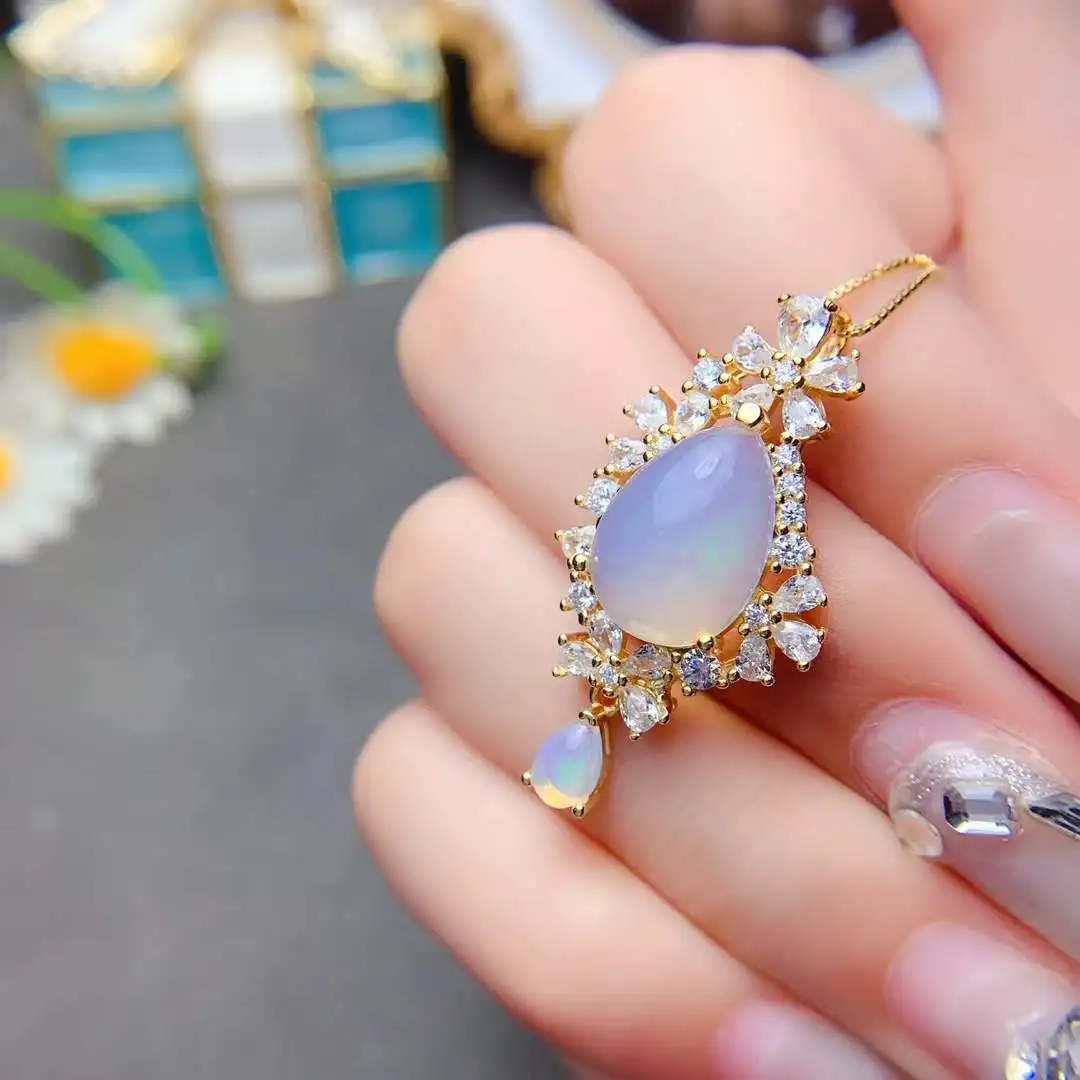 

Изумрудный кулон — лучший подарок для любимой девушки. Изумрудное колье из стерлингового серебра S925 для женщин, цветной драгоценный камень.