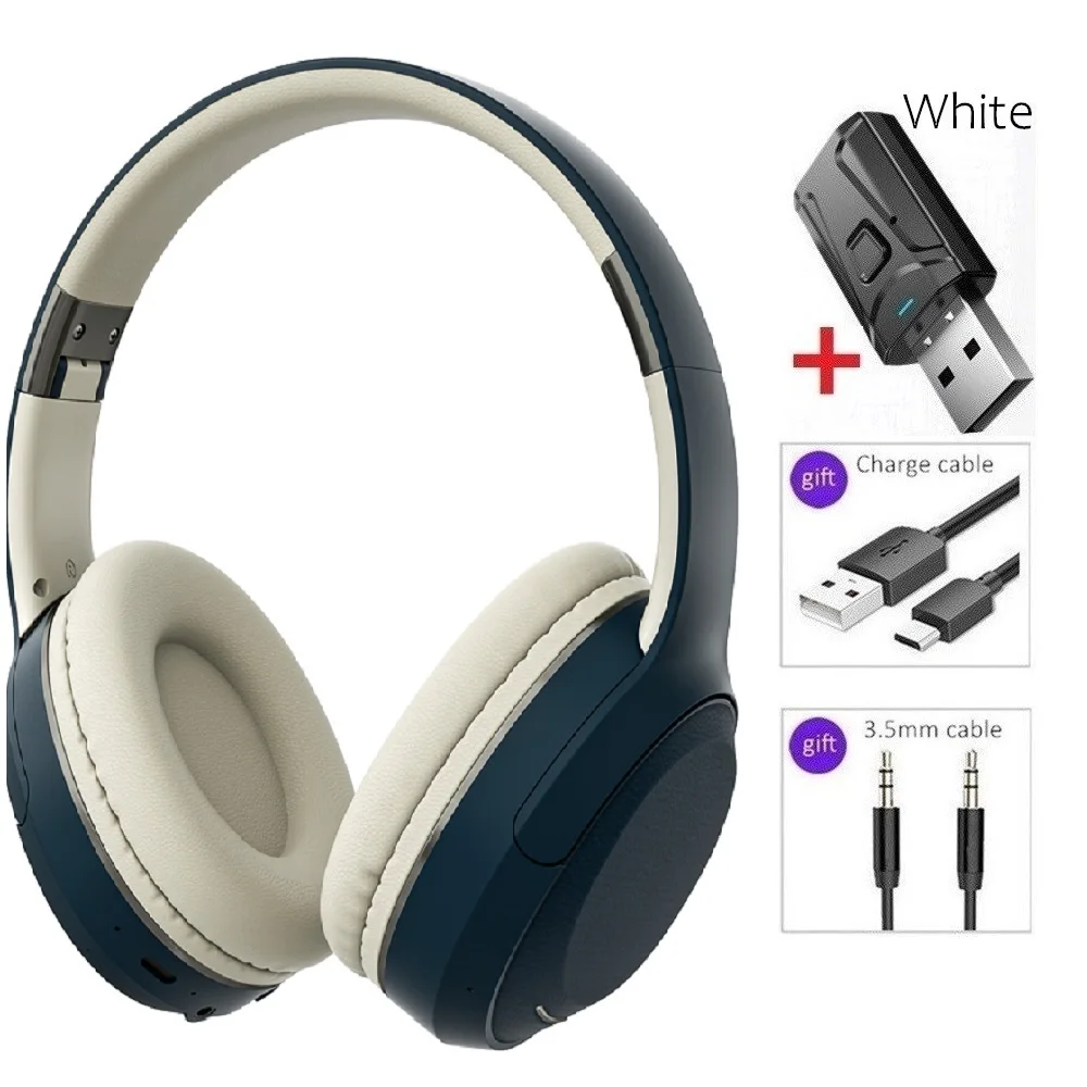 Drahtlose TV-Kopfhörer, Bluetooth 5.0, USB-Adapter, Stereo-Headset, faltbare Helm-Ohrhörer mit Mikrofon für Samsung TV PC Musik – Detail 19