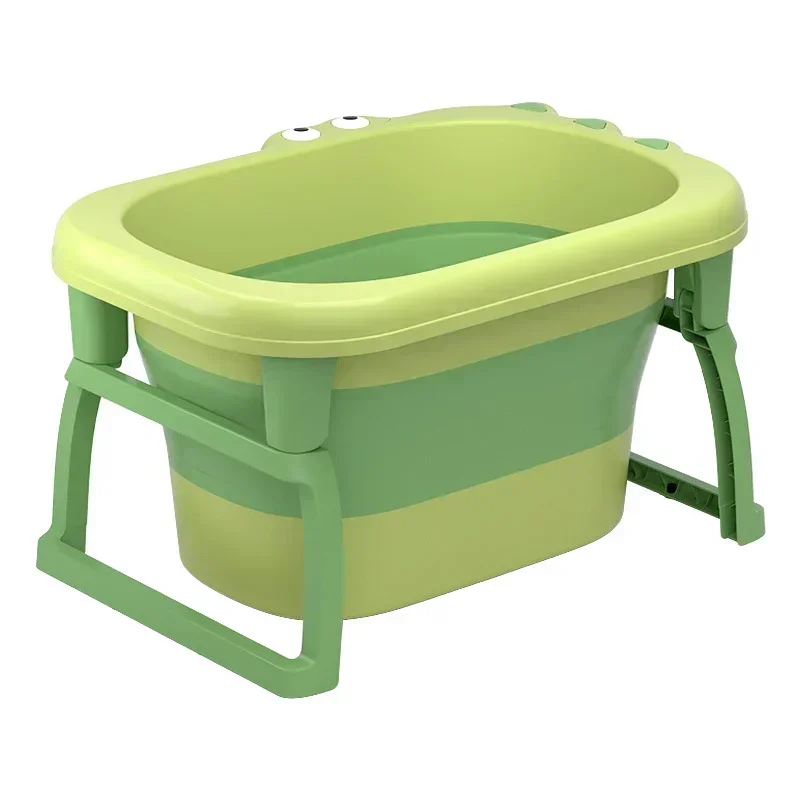 

Adorable Cartoon Baby Foldable Bathtub Home Swimming Foot Soaker Tub Portable Bath for Sitting and Lying Down Easy Storage