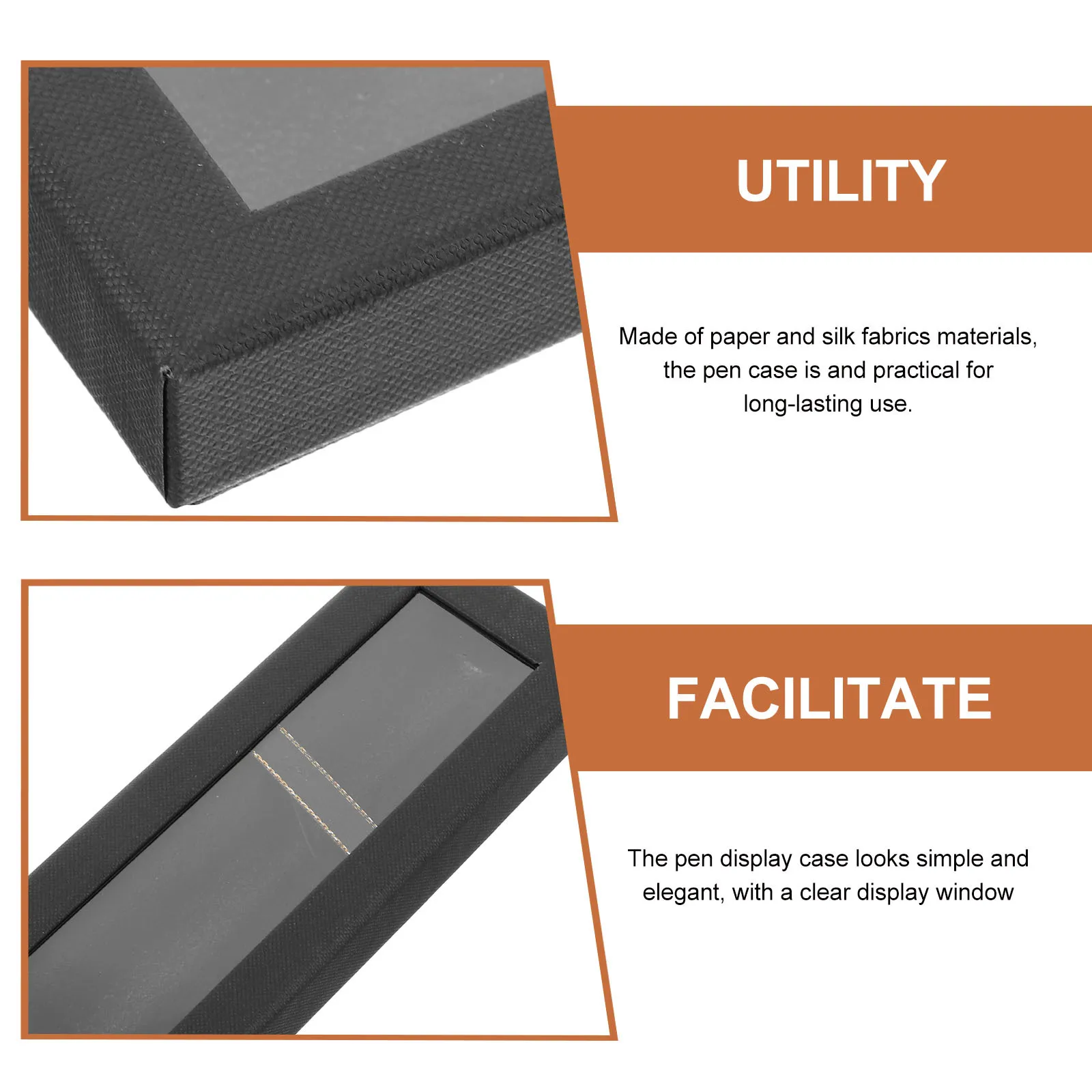 

2Pcs Simple Elegant Pen Display Boxes Practical Pen Case Organizer for Various Writing Instruments Gifts Small Pencil Case