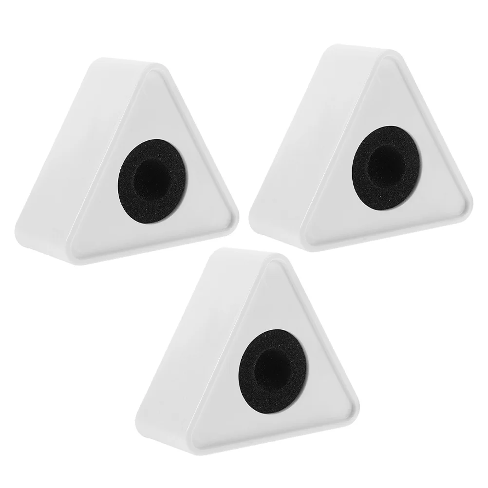 

3pcs Microphone Logo Flags Triangular Interview Station Mic Flag Durable Plastic Equipment Supplies For Speech Recording Hosting