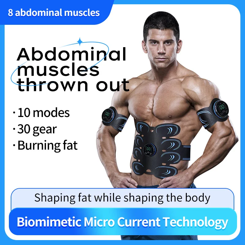 Elektronische Spier Toner Ems Stimulator Abdominale Toning Gordel Abs Spiertraining Apparaat Sport Fitness Workout Apparatuur Unisex