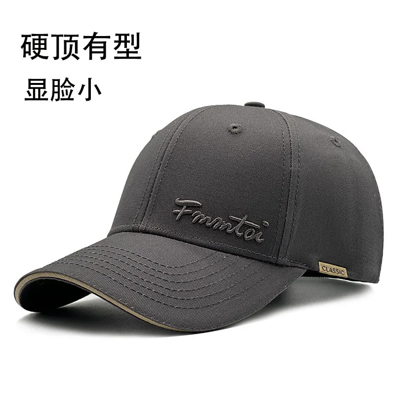 2026 New Men's Big Size Outdoor Sun Protection Baseball Cap, Hard Top Slim Face Fashion Peak Hat Unisex