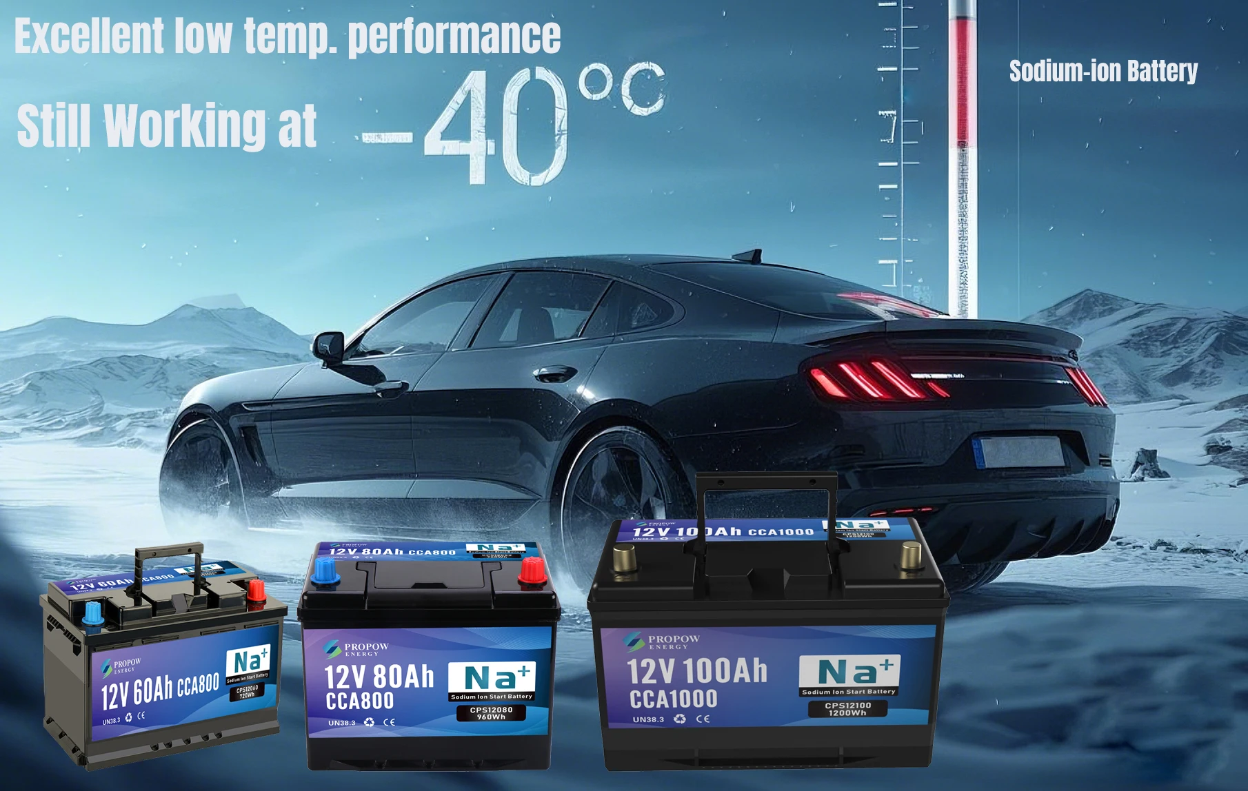 Car Start Sodium Ion Battery Stable Performance In Humid/Harsh Conditions Sodium Ion Battery 48v 12v 60ah 90ah 100ah 200ah view 3