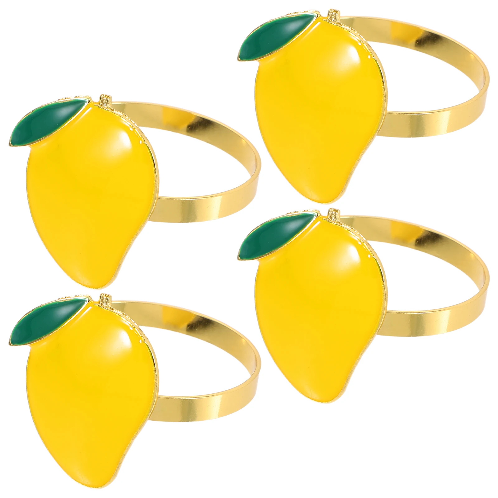 

4pcs Mango Napkin Stylish Versatile Cloth Paper Vintage Rustic Clasp Kitchen Vintage Napkin Rings Bar Accessories