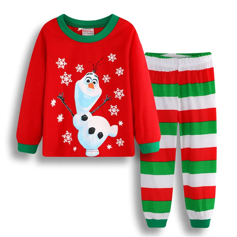 Boys Girls Christmas Sets Winter Autumn Kids Long Sleeve Tops+Pants 2Pcs Children Clothes Baby Cotton Outfits 2-7 Years
