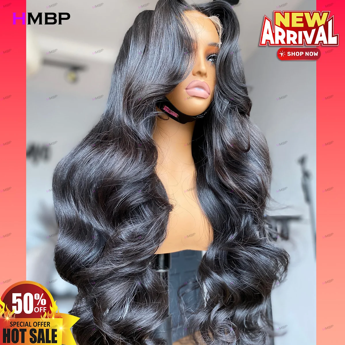 

Glueless Lace Frontal Wigs Human Hair Ready To Wear Body Wave 360/13X6 HD Lace Wigs Pre Plucked Hair 30 32 Inches For Women HMBP