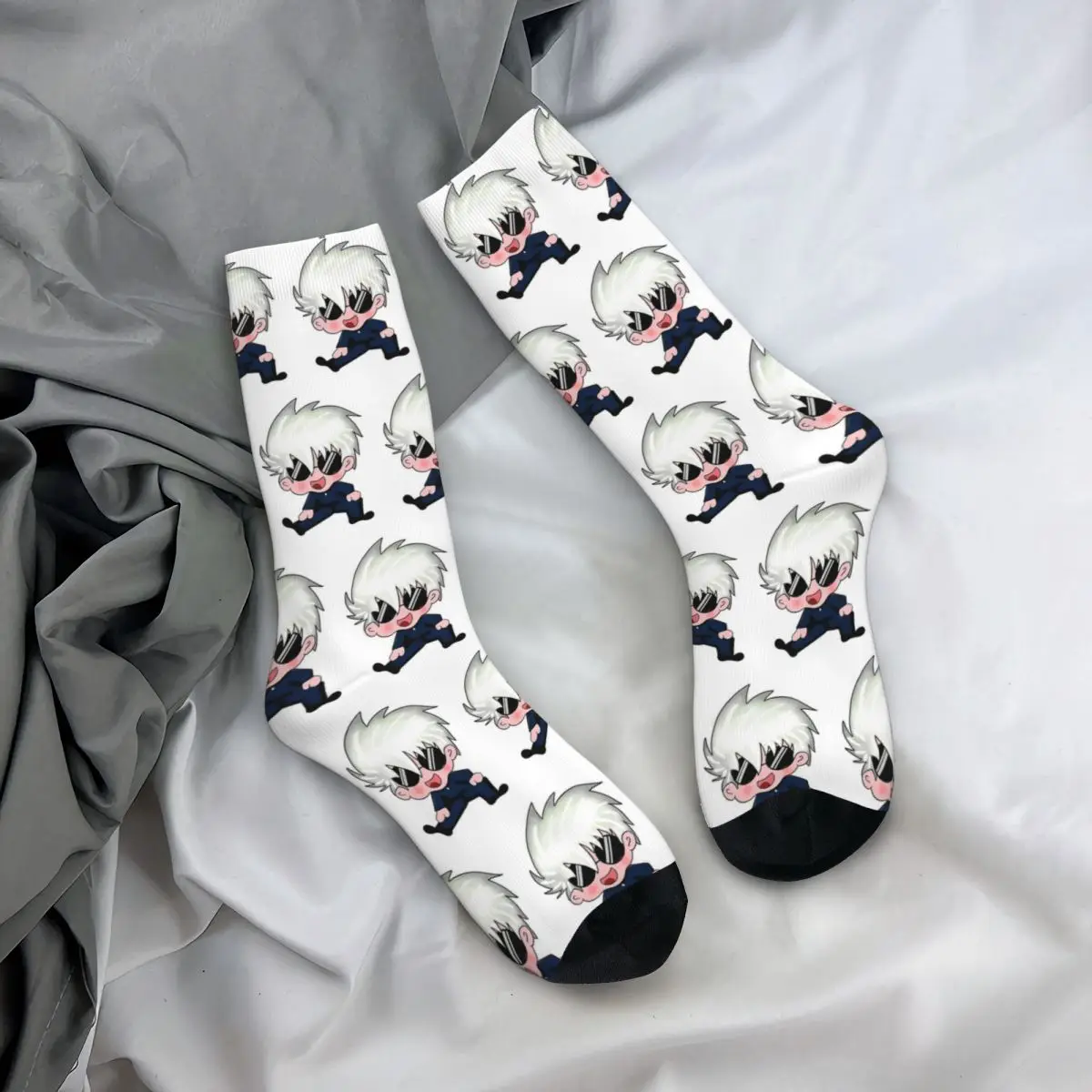 Jujutsu Kaisen Gojo Satoru Toji Fushiguro Socks Men Women Funny Happy Anime Socks Hip Hop Autumn Winter Middle Tube Socks Gifts