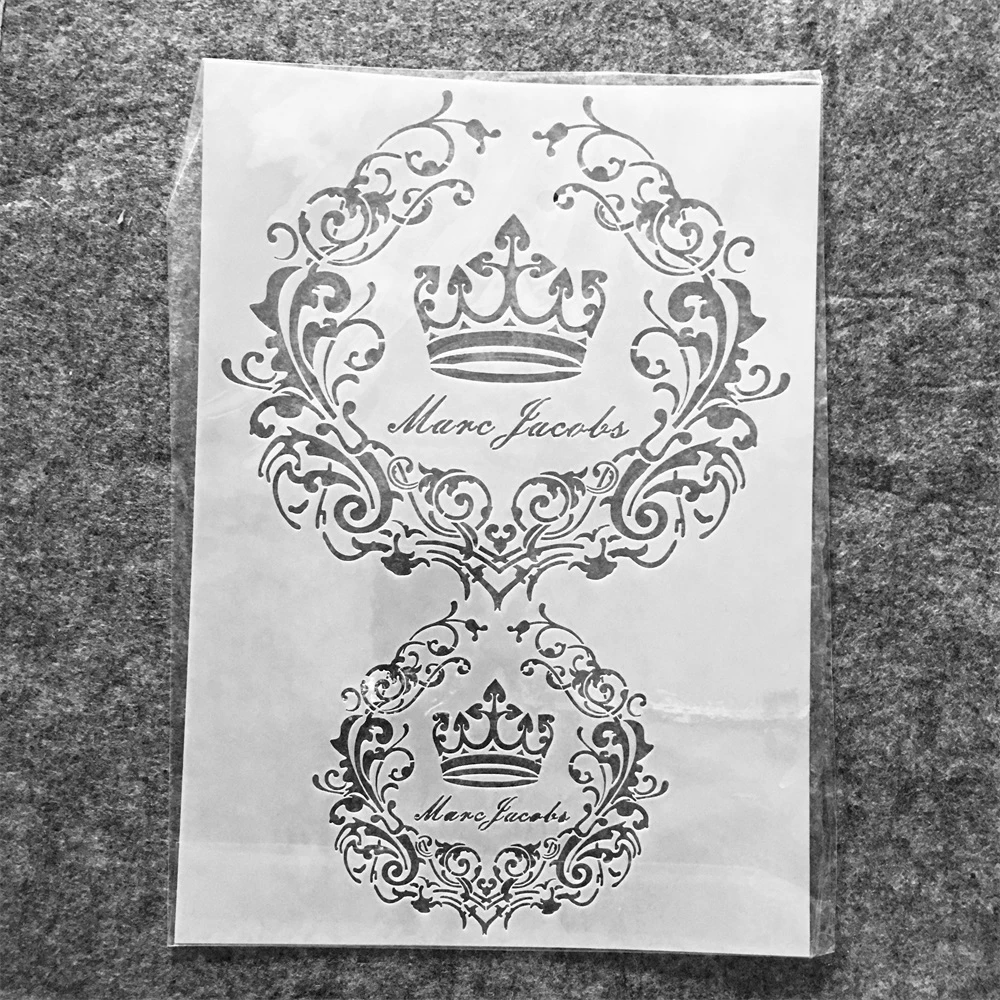 A4 29 cm Vintage Krone Girlande DIY Schichtung Schablonen Wand Malerei Sammelalbum Färbung Präge Album Dekorative Vorlage