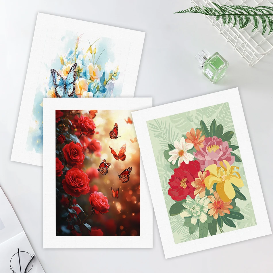 

SDOYUNO Simple Painting By Numbers For Beginner Acrylic Paints Picture Paint Flowers 20X30cm Oil Color Markers Picture Wall Art