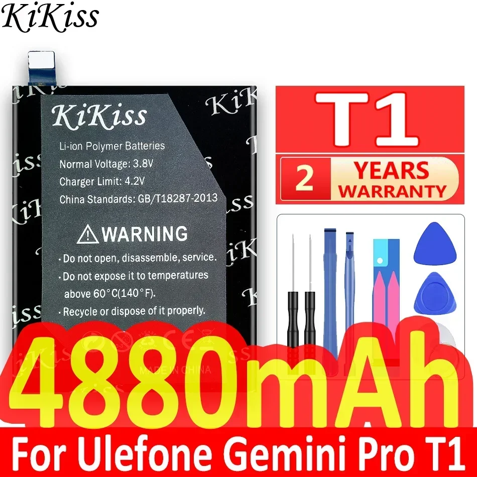 4880mAh kikiss battery for Ulefone Gemini Pro & T1 Replacement Parts backup battery for Ulefone T1 Smart Phone