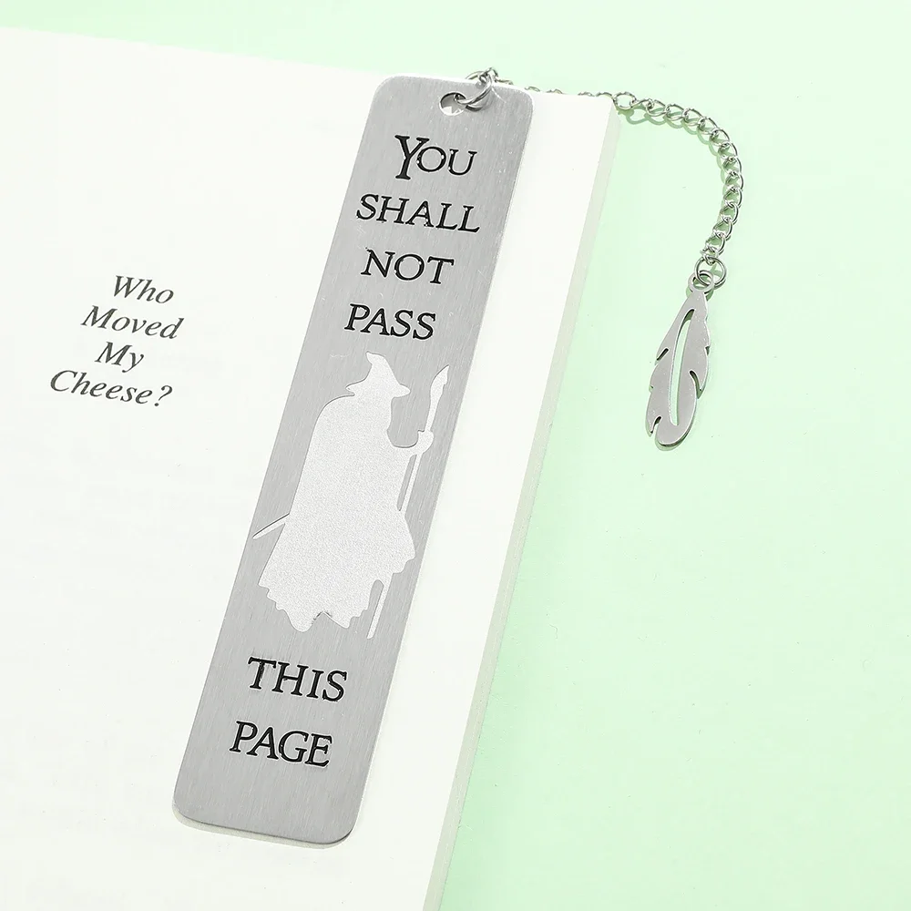 Stainless Steel Wizard Bookmark Corrosion Pattern Reading Lovers Bookmark Engrave Exquisite Festival Gifts for Students Teachers