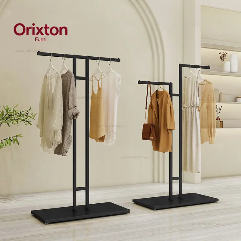 Clothing Nakajima display rack floor-to-ceiling simple men's and women's clothing store shelves single pole T-shaped
