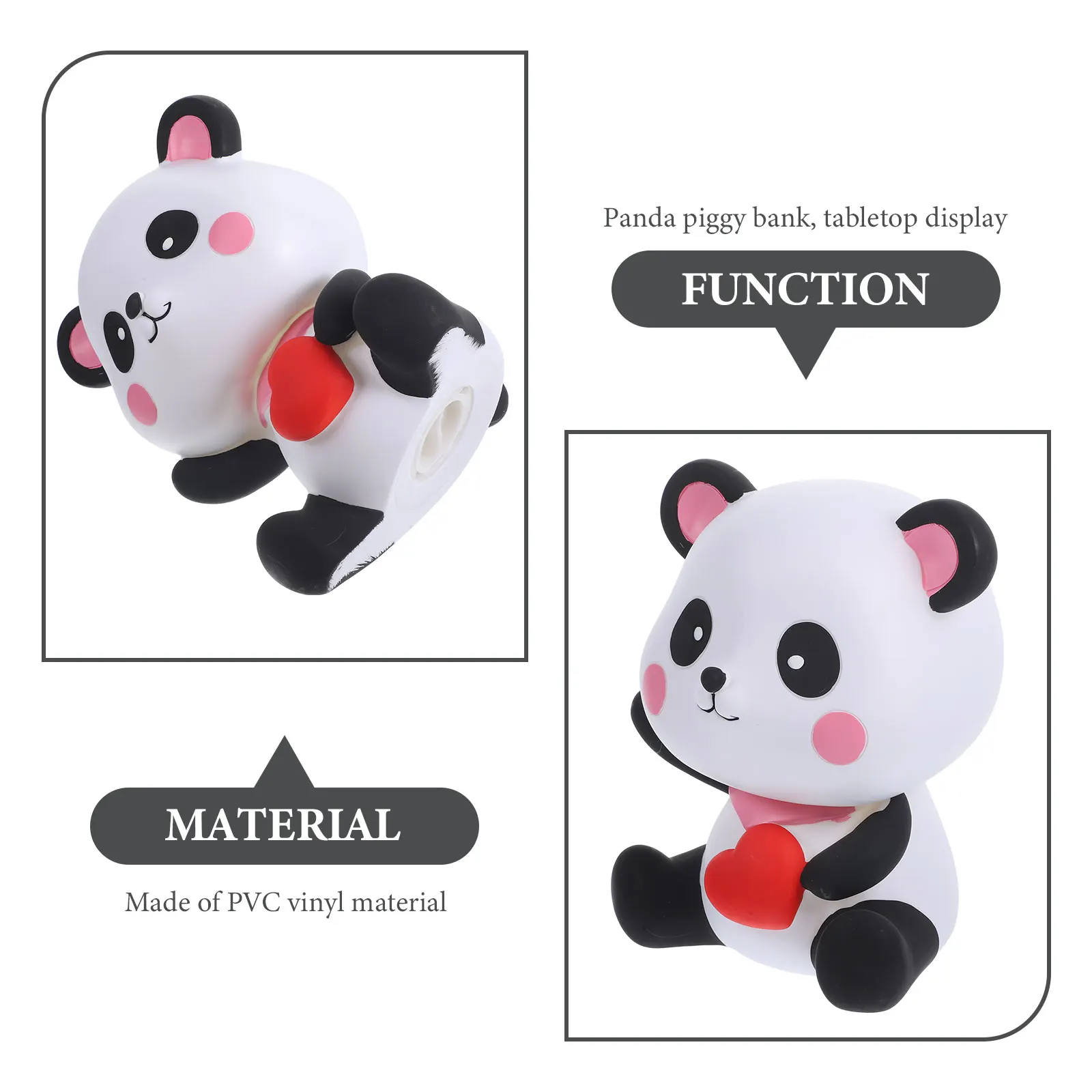 

Panda Piggy Bank Banks for - Saving Small Money Pot Cute Savings Anti-fall