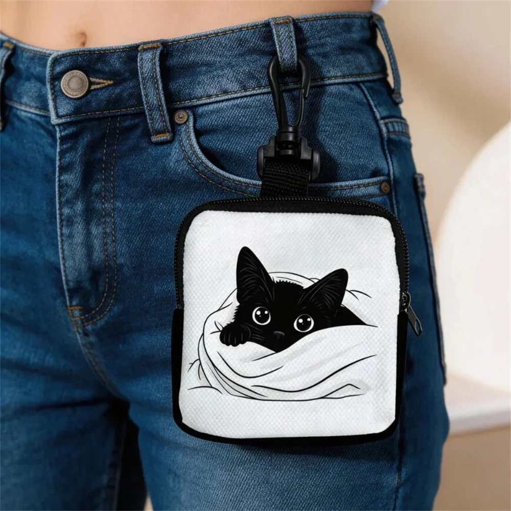 1 Pc Cat Pattern Printed Large Capacity Coin Wallet, Digital Printed Coin Wallet Storage Bag, Ideal Choice for Gifts