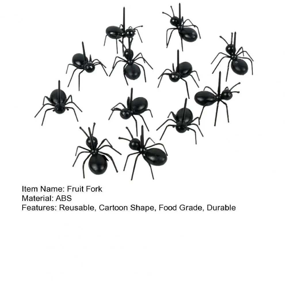 Cartoon Fruit Fork Set, Forma de Formiga, Food Stick, Bento Toothpick, Party Cake Snack, DIY Tools, Table Decor, 12Pcs