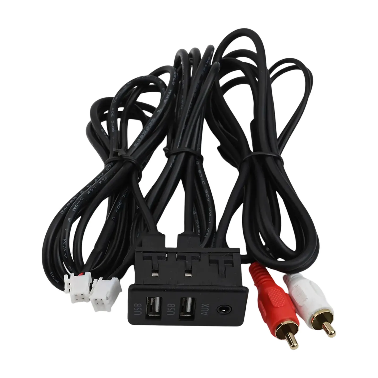 Car For Dash Flush Mount 4 6Pin Dual USB+AUX Port Panel Interface Extension 145cm Cable Adapter For Android Navigation