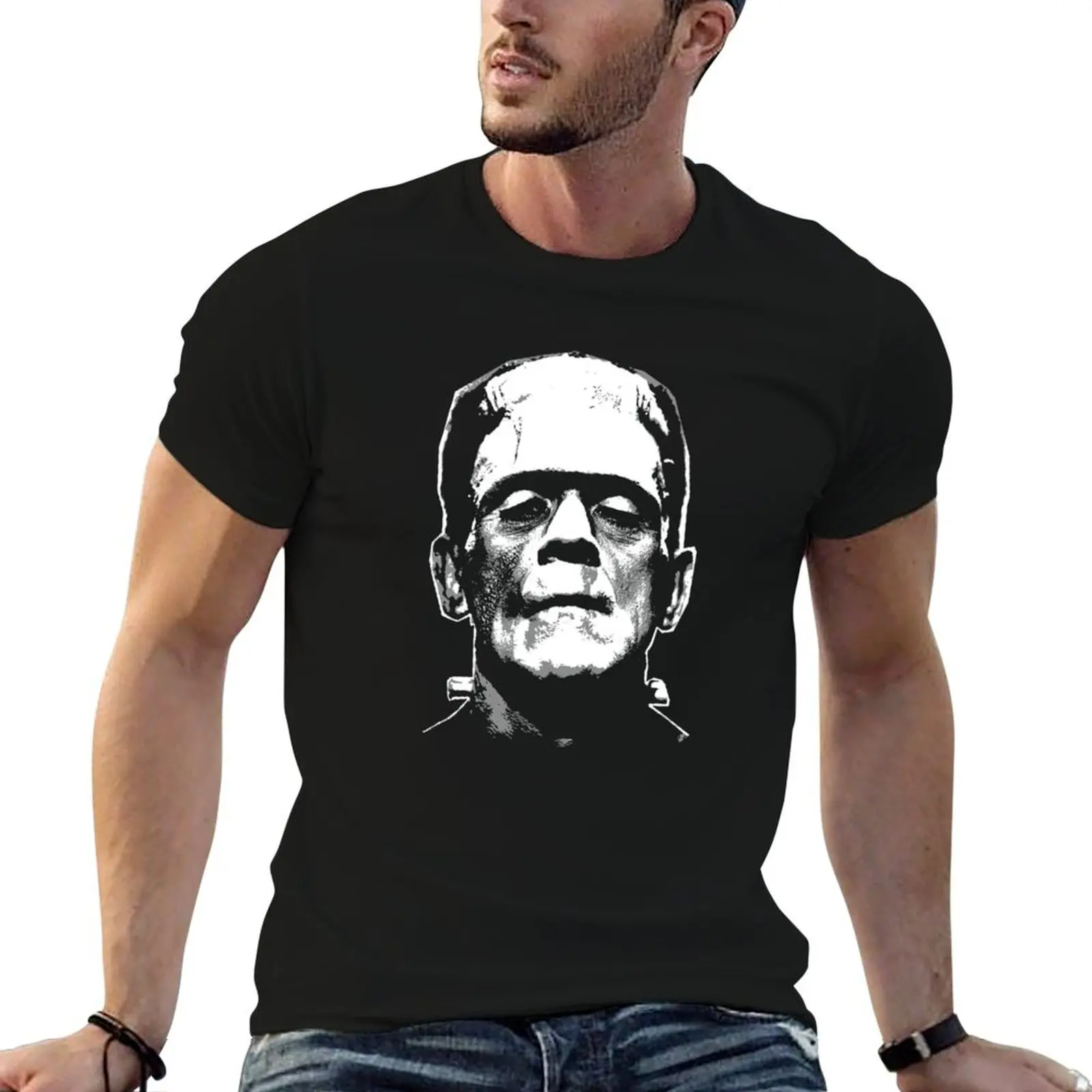 Frankenstein T-Shirt t shirts with prints t shirts for man cotton funny man t shirt cotton T-shirt
