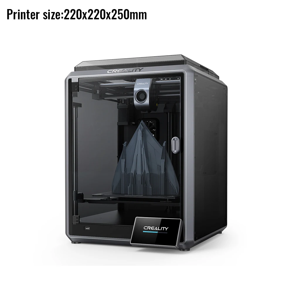 Imagem -03 - Creality-nivelamento Automático Dual-gear Extrusora Direct Drive Placa de Construção Flexível 3d k1 Velocidadey Printer 600 mm s 220x220x250 mm