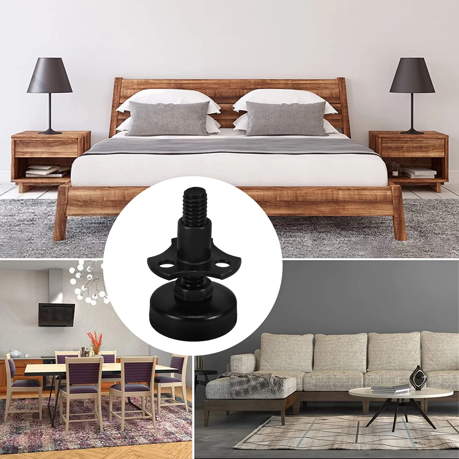 Furniture Leveling Foot Kit Chair Leg Extenders Pads Table Levelers Adjustable Legs Feet Screw On Work Bench