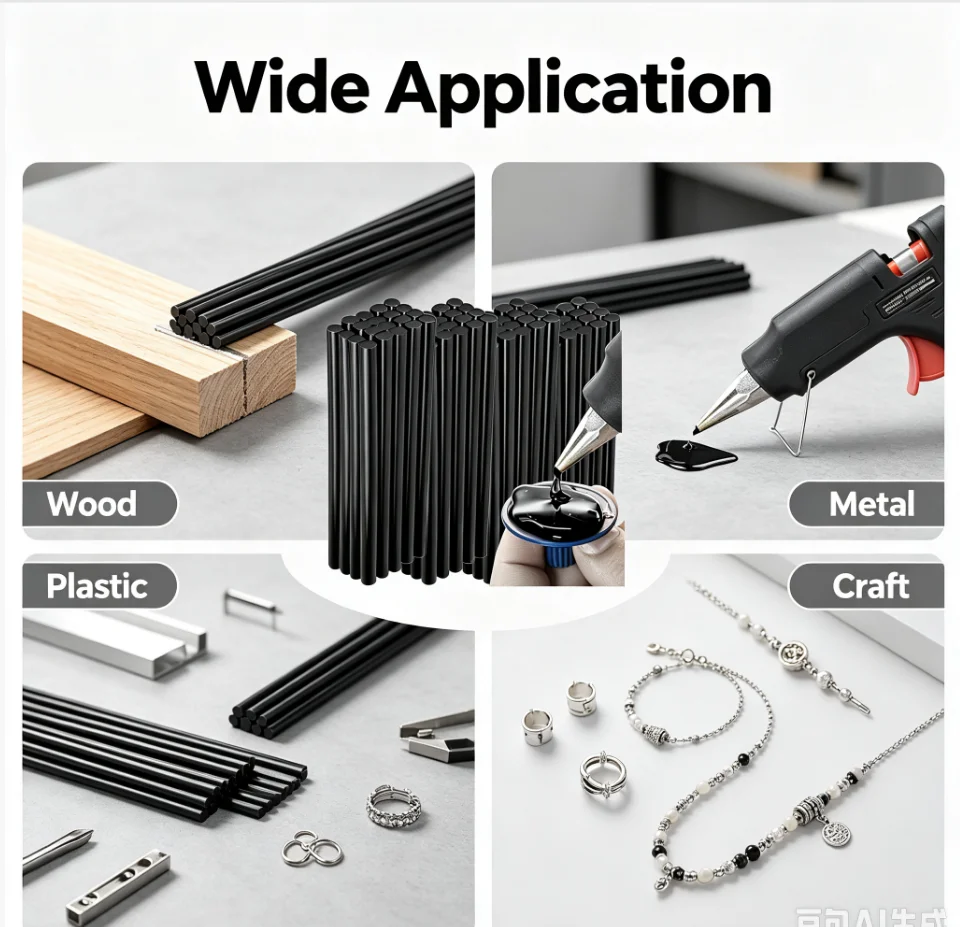 10pcs Car Glue Sticks Car Body Dent Repair Glue Sticks Black High Viscosity Hot Melt Glue Strong Adhesion Stick Car Repair Tool