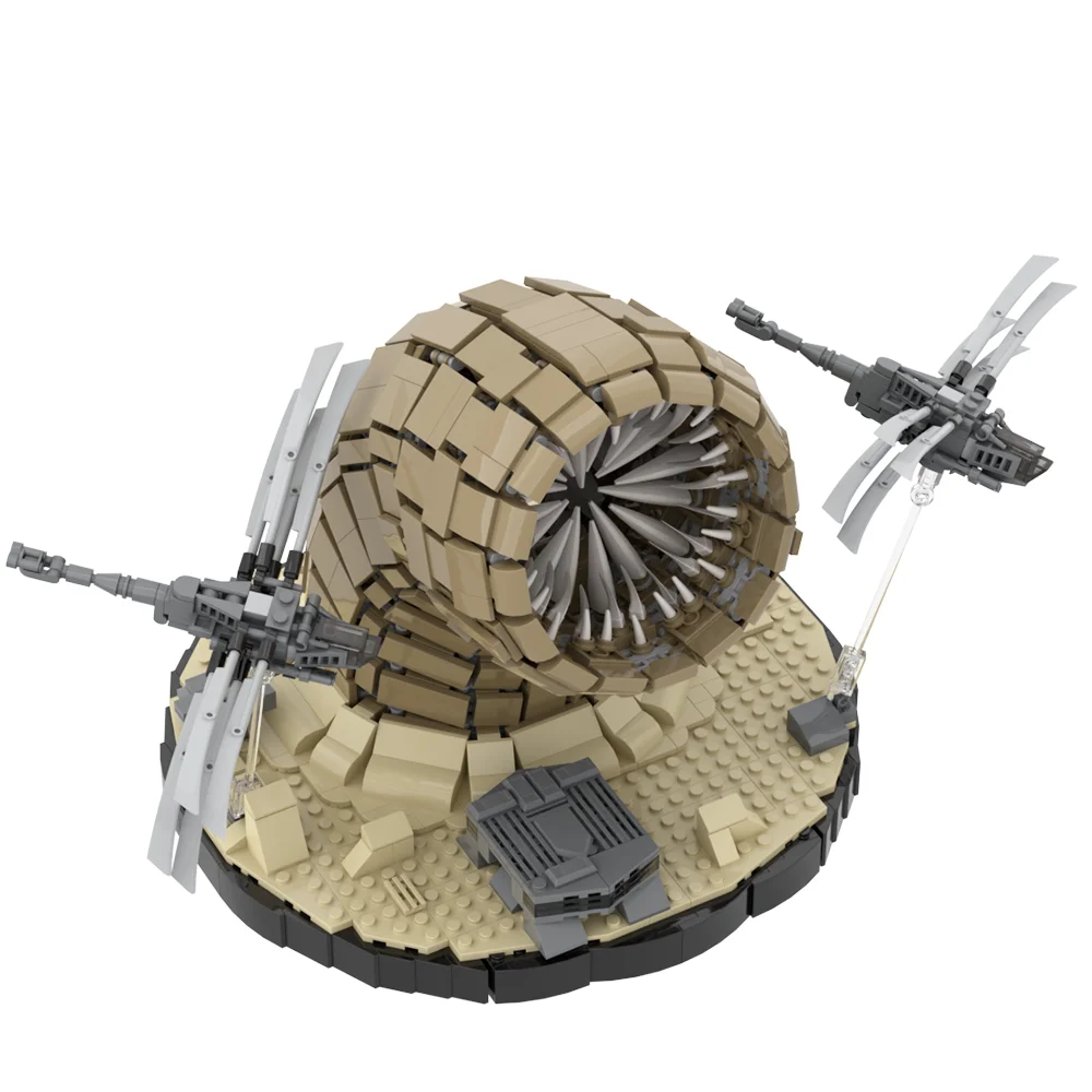 Gobricks MOC Desert Dunes Sandworm Model Building Blocks Classic Flapping wing Aircraft Dragonfly Aircraft Bricks Toy Kids Gift