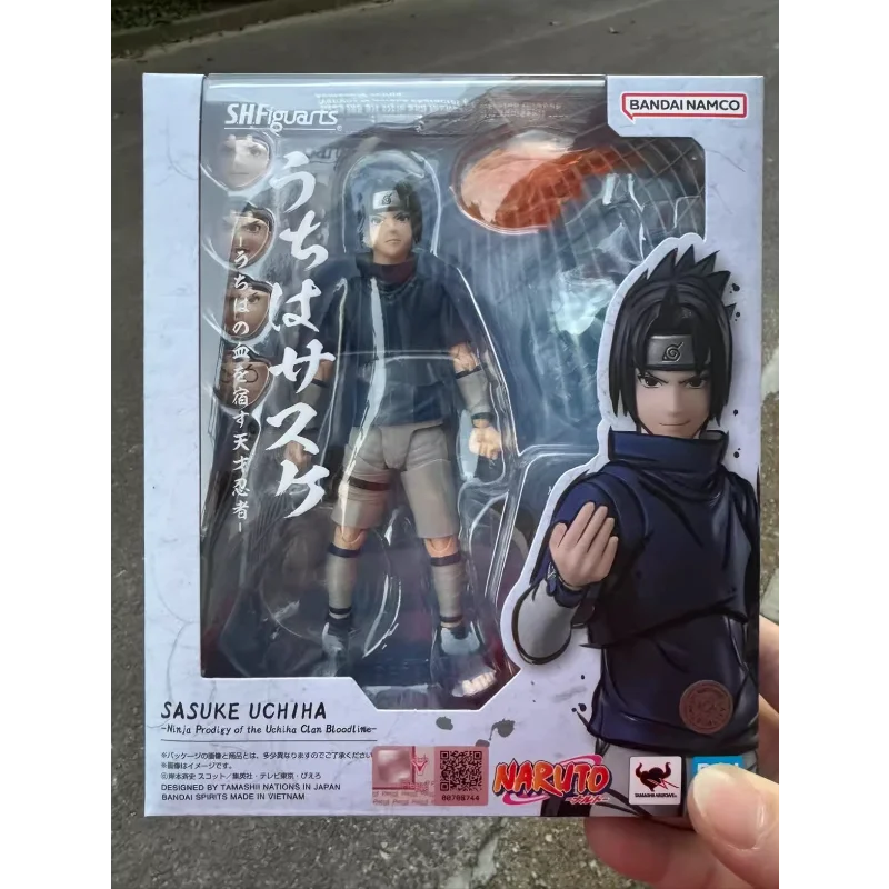 

В наличии, отправка в течение 24 часов, коллекционная подвижная фигурка Bandai SHF Наруто Учиха Саске, Гениальный ниндзя из клана Итачи.