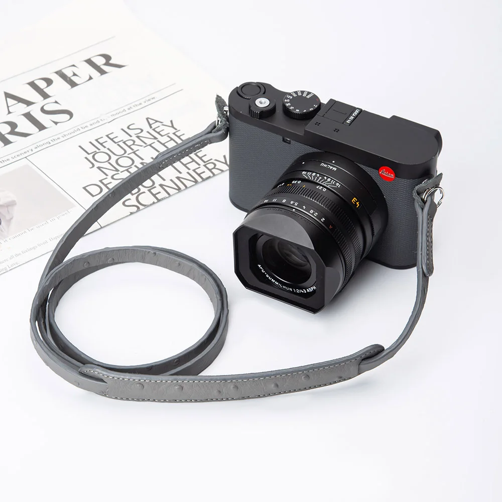 115cm Universal Leather Camera Neck Strap Shoulder Strap Shoulder Sling Belt for Leica Fujifilm Sony Nikon DSL DSLR Camera