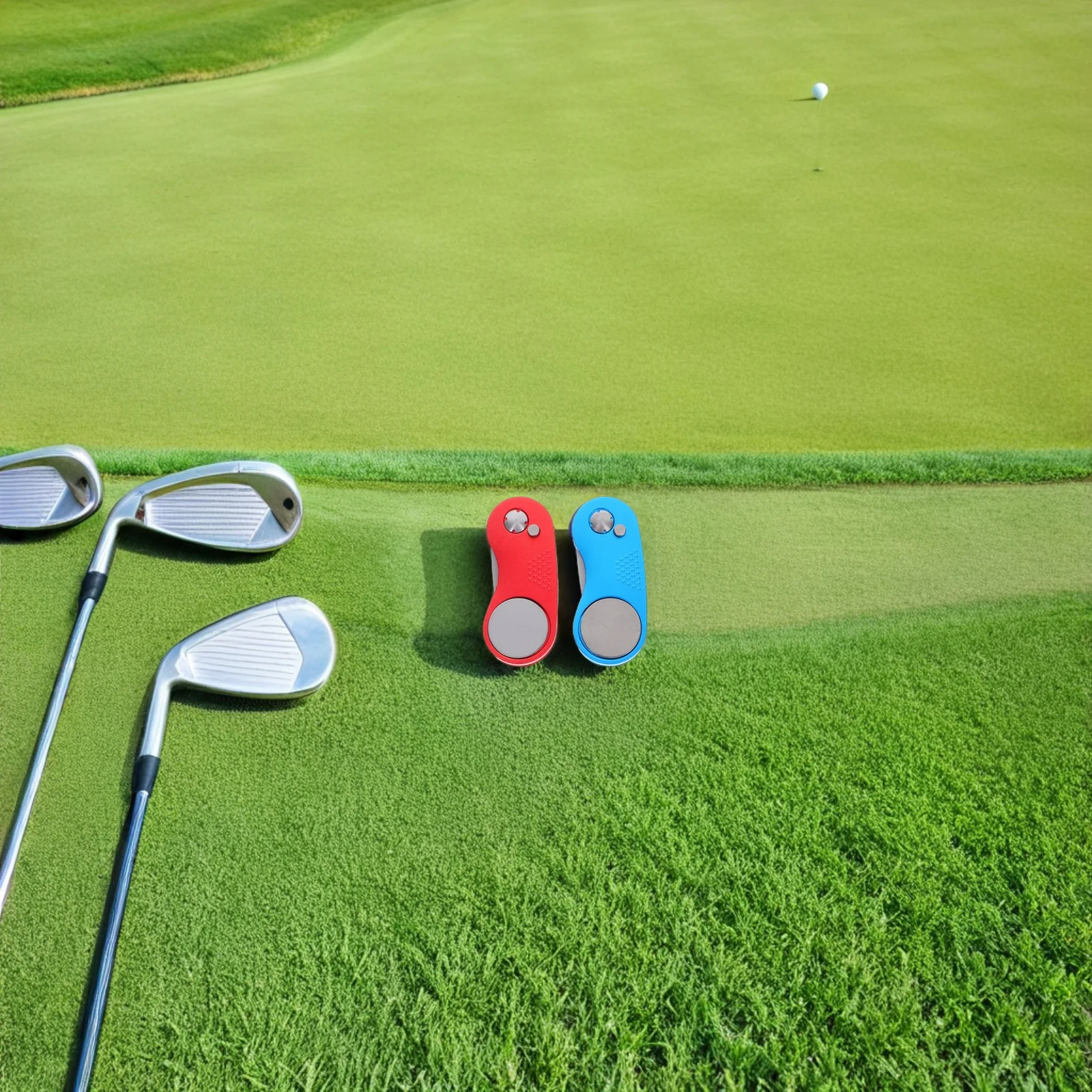 

2 Pcs Golf Green Fork Alignment Tool Ball Divot Tools Marker Aluminum Alloy Repair