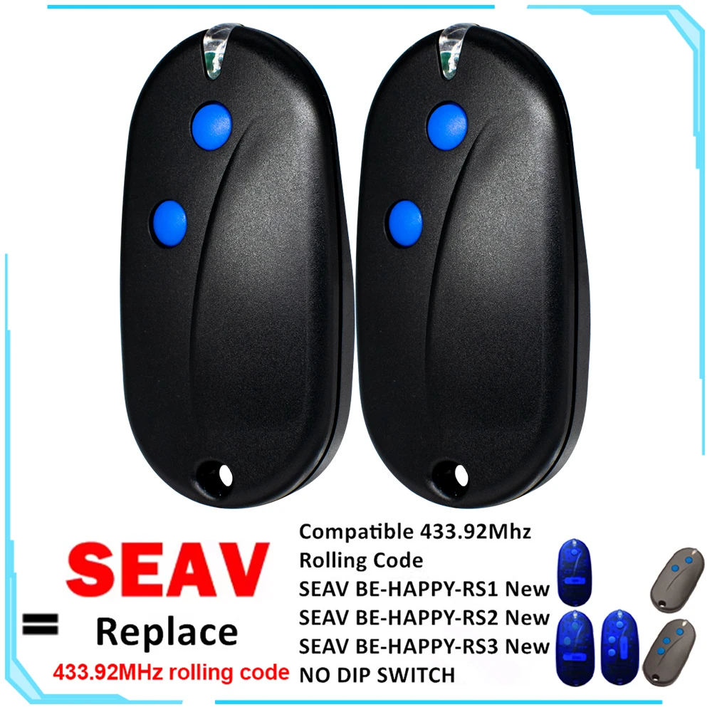 

SEAV BE HAPPY RS2 / SEAV BE HAPPY RH2 Пульт дистанционного управления гаражными воротами 433,92 МГц Замена открывателя Дубликатор Передатчик