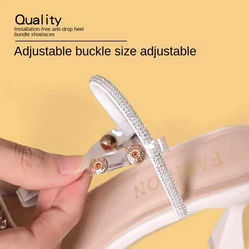 Comfort Ankle Holding High Heels Bands Adjustable Anti-slip Heel Shoe Belts Shoe Accessory Soft High-heeled Shoelaces Sandal