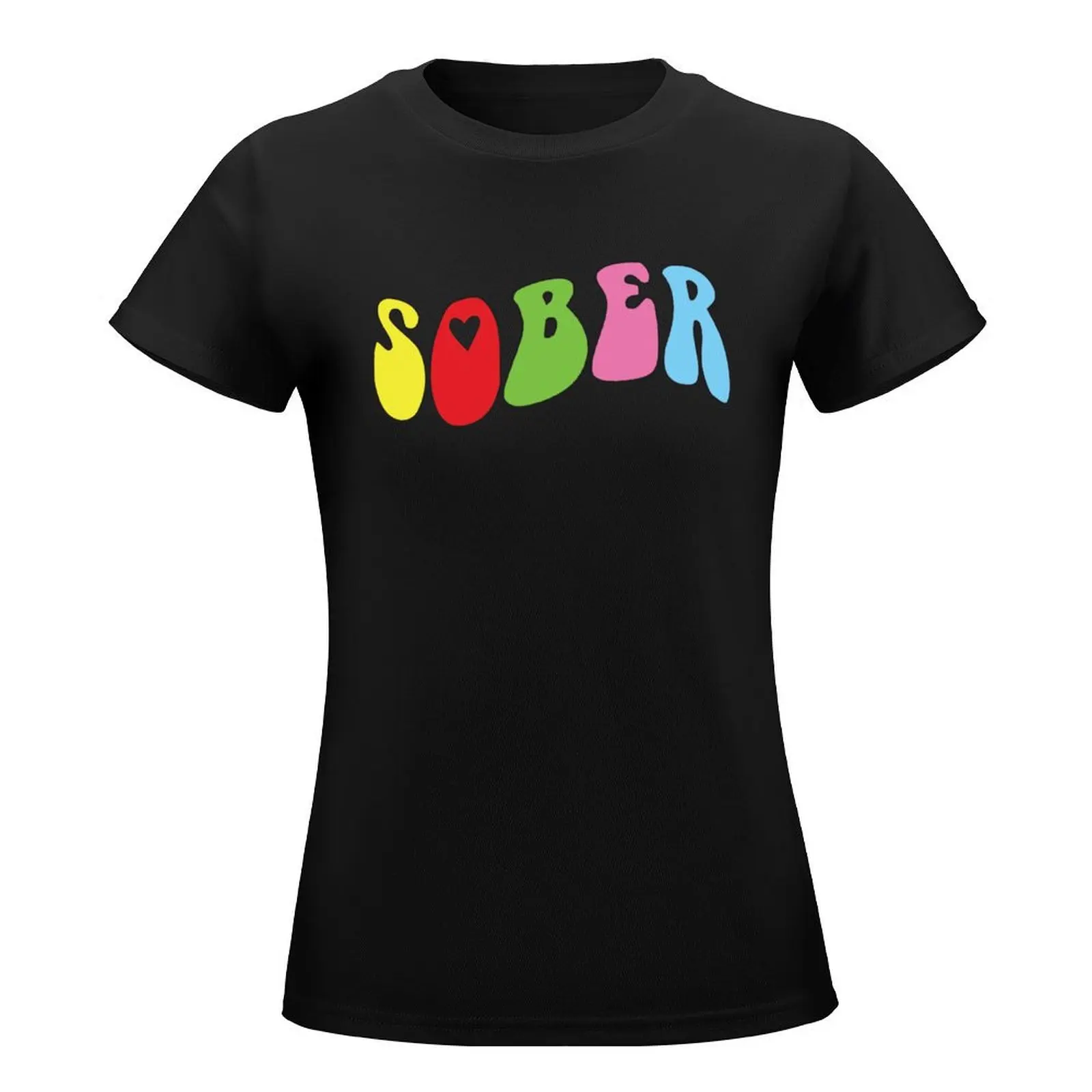 Sober Heart AA NA T-Shirt aesthetic clothes lady clothes Woman T-shirts