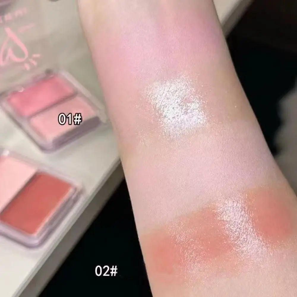 Water Lichte Wang Blush Crème 2-kleuren Hydraterende Make-up Rouge Langdurige Waterdichte Hoogglans Blusher Gezichtsmake-up Cosmetisch