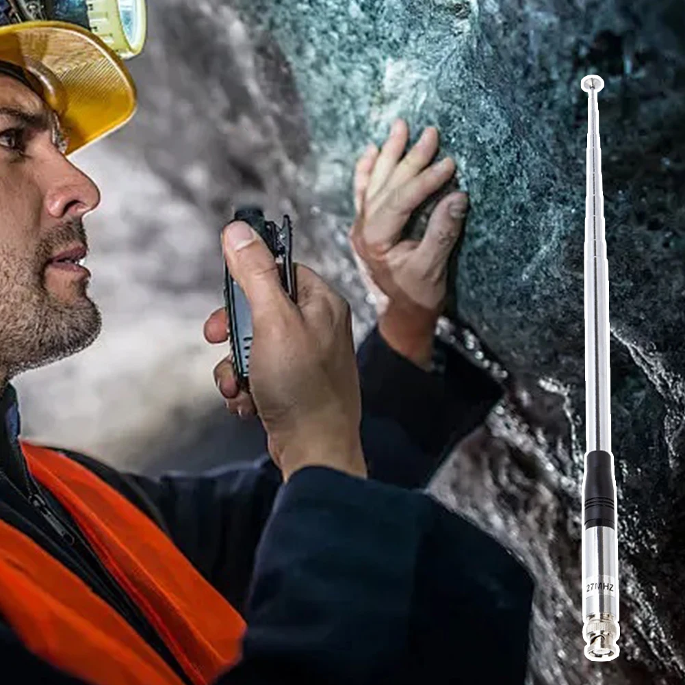 27Mhz 안테나 CB 핸드헬드/휴대용 라디오용 BNC 커넥터 텔레스코픽 안테나가 있는 9인치 ~ 51인치 텔레스코픽/로드 안테나