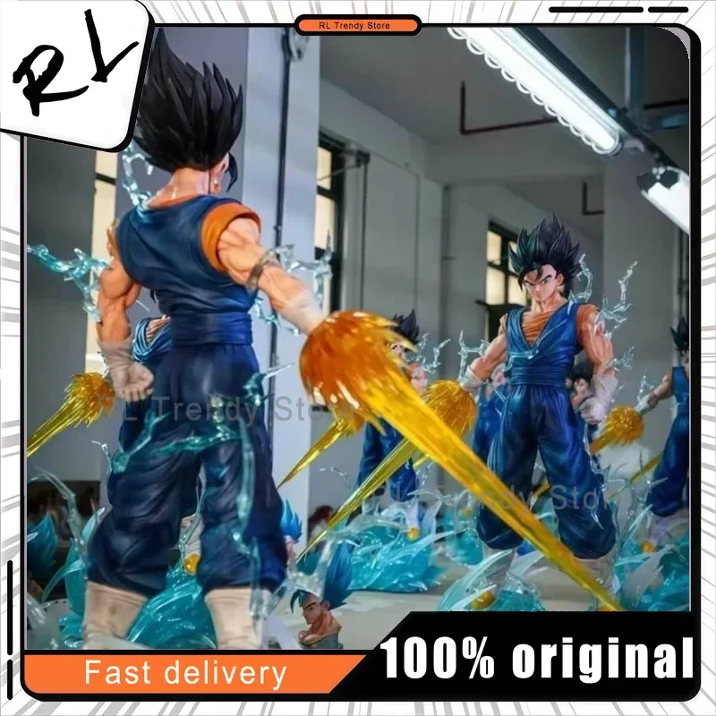 

​ Dragon Ball Gotenks Jt Factory 38 см светящиеся три головы скульптуры стоячая поза аниме фигурка статуя украшение для рабочего стола подарок