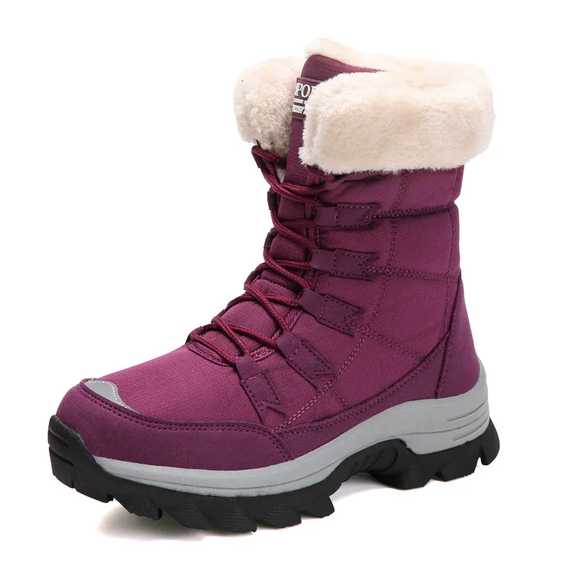 

Waterproof and winterproof boots for women with fleece thickened warm snow boots BF35