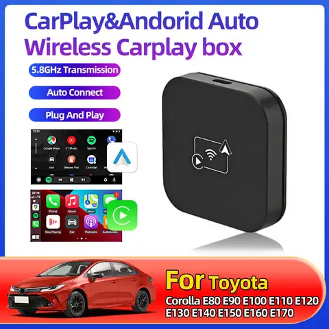 Toyota Corolla E80 E90 E100 E110 E120 E130 E140 E150 E160 E170 블루투스 WiFi 무선 플러그 앤 플레이 CarPlay Box Android Auto