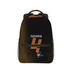 Lando Norris Backpack for Girls Boys Travel Rucksack Formula F1 Backpacks for Teenage