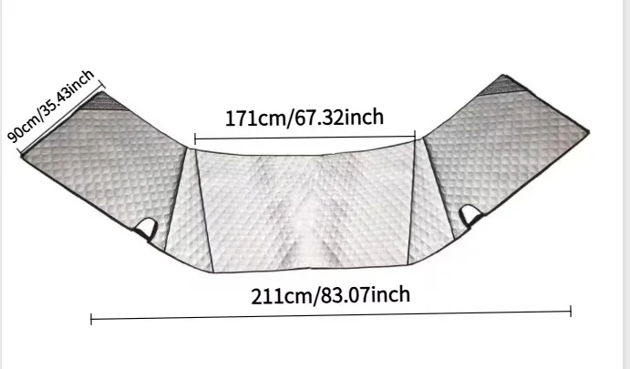 CCUUD 20261PC Wohnmobil Thermische Windschutzscheiben-Abdeckung Verdunkelungsrollo für Fiat Ducato Peugeot Boxer Citroen Relay – Detail 6